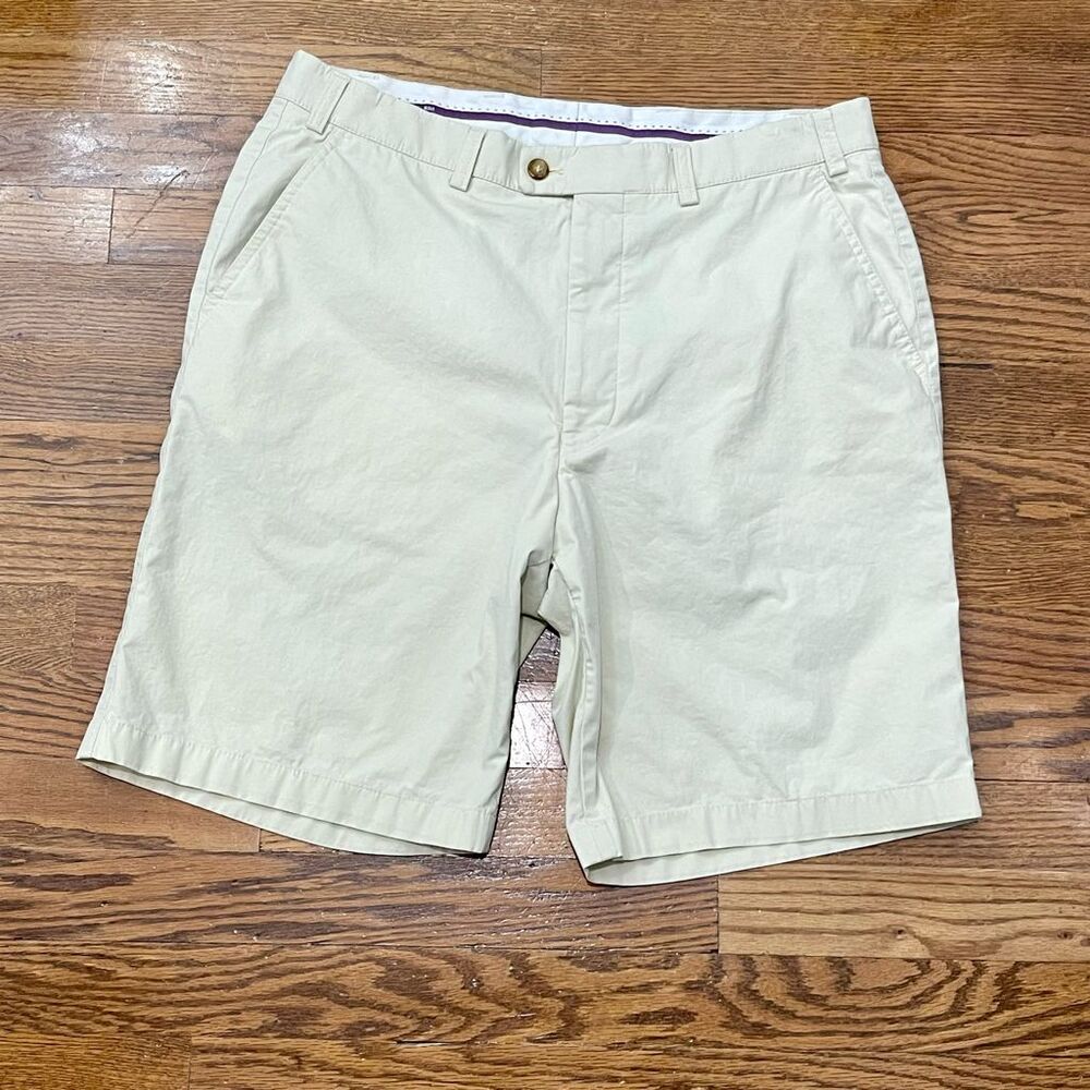 Hiltl Astoria Washstretch Shorts. Size 34. Pale Yellow.
